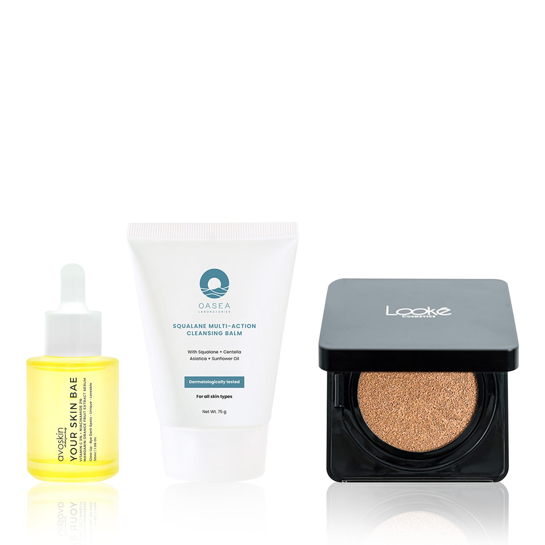 [Avo Local Power] Bundle Simple Routine Series 3 pcs - YSB Vitamin C + Looke Cushion Clio + Oasea Cleansing Balm 75gr